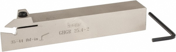 Iscar - Indexable Grooving Toolholder: GHGR 25.4-2, External