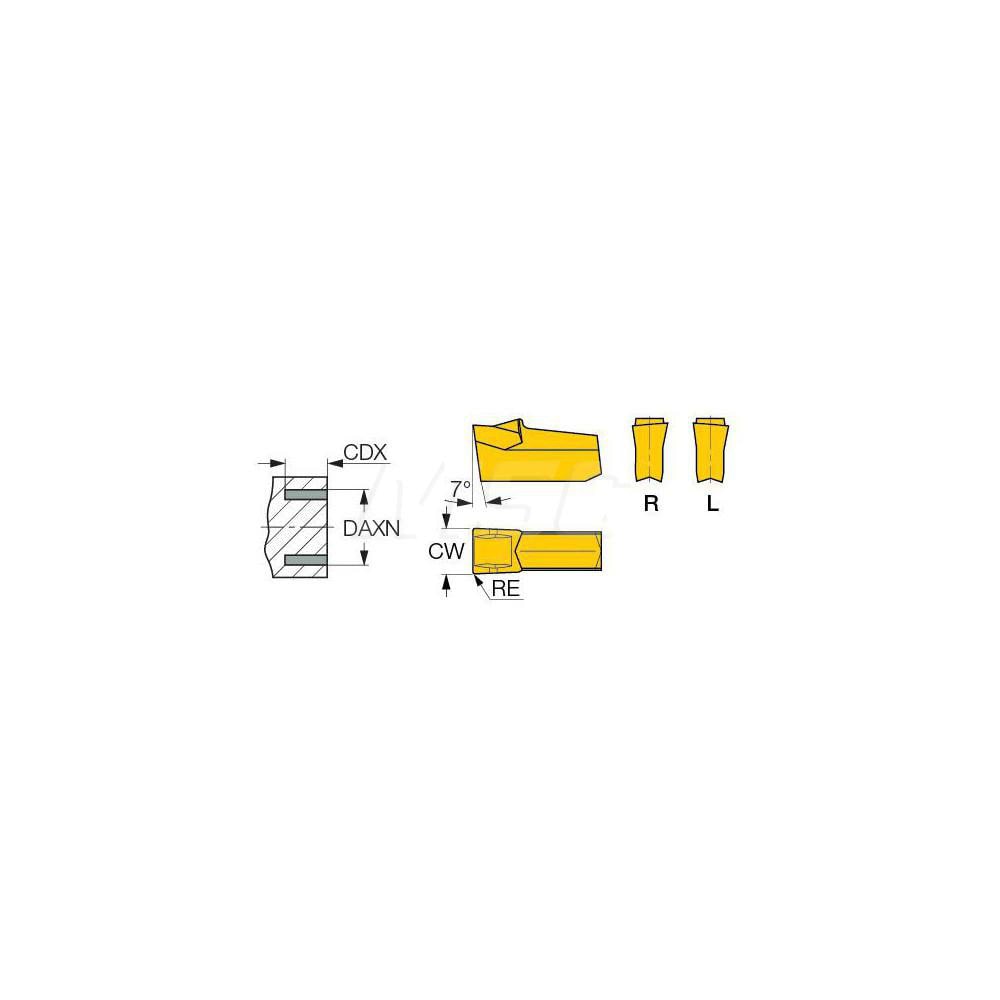 Iscar - Grooving Insert: GFF2 IC354, Solid Carbide - 52710134