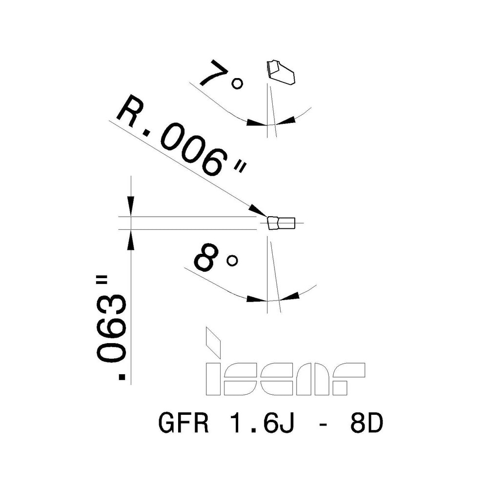 イスカル セルフグリップ チップ GFN-J IC328 (10個) 品番：GFN 5J