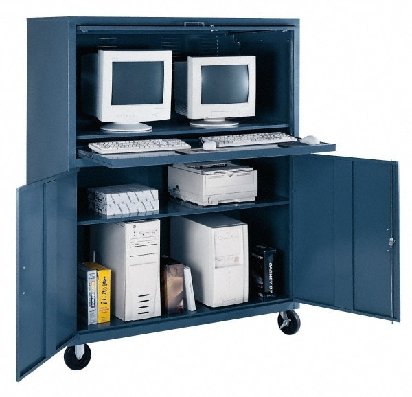 Edsal 2 Shelf 1 Drawer Mobile Computer Cabinet 60814977