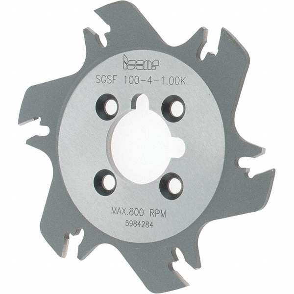 Indexable Slotting Cutter: 0.18" Cutting Width, 3.94" Cutter Dia, Arbor Hole Connection, 1.04" Max Depth of Cut, 1" Hole