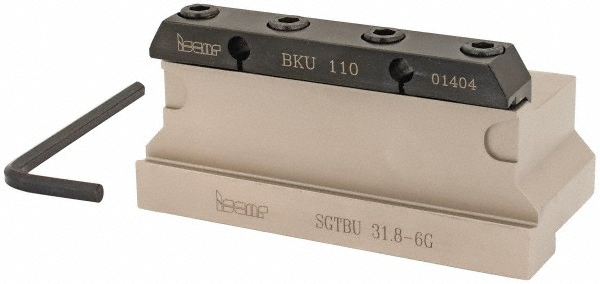 Iscar 2300770 Tool Block Style SGTBU, 1.26" Blade Height, 4.33" OAL, 2.1"& OAH, Indexable Cutoff Blade Tool Block Image
