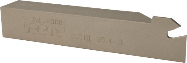 Iscar 2300901 Indexable Cutoff Toolholder: 0.98" Max Depth of Cut, 2.05" Max Workpiece Dia, 0.122" Min Insert Width, Left Hand 