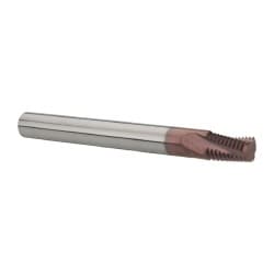 Carmex MT0250C0427NPT Helical Flute Thread Mill: 1/8-27, Internal & External, 3 Flute, 1/4" Shank Dia, Solid Carbide 