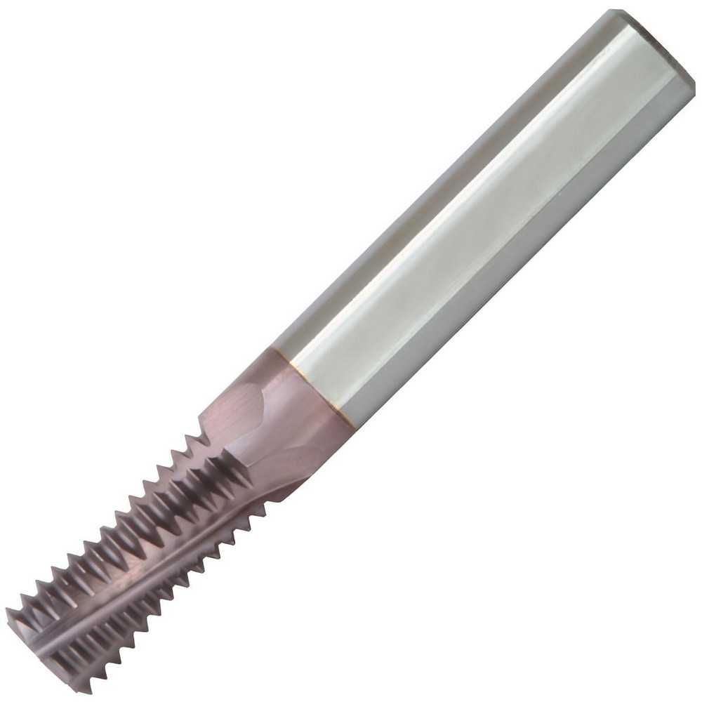 Helical Flute Thread Mill: 1/2-14;3/4-14, Internal/External, 4 Flute, 1/2" Shank Dia, Solid Carbide