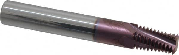 Carmex MT0500D0814NPT Helical Flute Thread Mill: 1/2-14 to 3/4-14, Internal & External, 4 Flute, 1/2" Shank Dia, Solid Carbide 