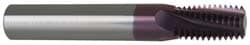 Carmex MT0625D11115NPT Helical Flute Thread Mill: 1 - 11-1/2 to 2 - 11-1/2, Internal & External, 4 Flute, 5/8" Shank Dia, Solid Carbide 