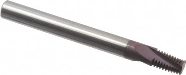 Carmex MT0250C0427NPTF Helical Flute Thread Mill: 1/8-27, Internal & External, 3 Flute, 1/4" Shank Dia, Solid Carbide 