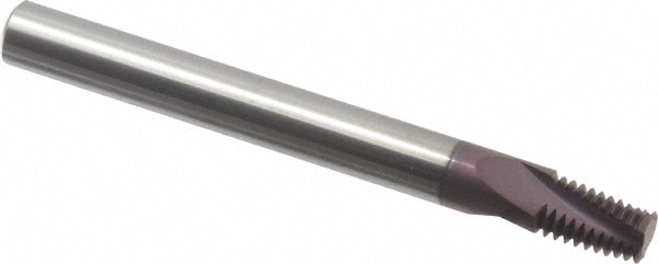 Carmex MT0250C0427NPTF Helical Flute Thread Mill: 1/8-27, Internal & External, 3 Flute, 1/4" Shank Dia, Solid Carbide Image