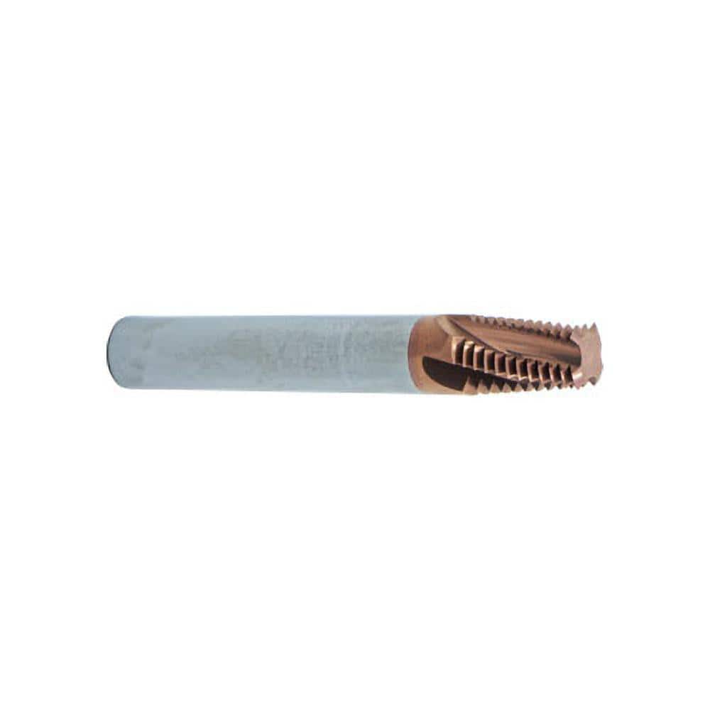Carmex MT0500D0814NPTF Helical Flute Thread Mill: 1/2-14 to 3/4-14, Internal & External, 4 Flute, 1/2" Shank Dia, Solid Carbide 