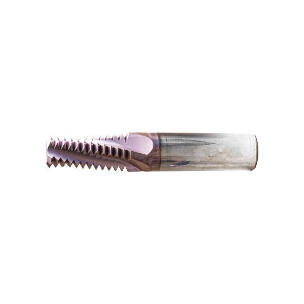 Straight Flute Thread Mill: 2-1/2 - 8, External & Internal, 4 Flutes, 3/4" Shank Dia, Solid Carbide