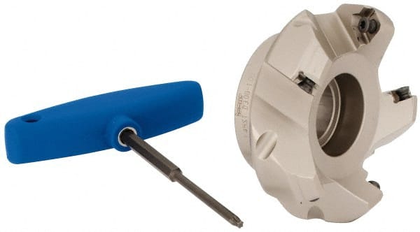 3" Cut Diam, 1" Arbor Hole, 0.26" Max Depth of Cut, 45° Indexable Chamfer & Angle Face Mill