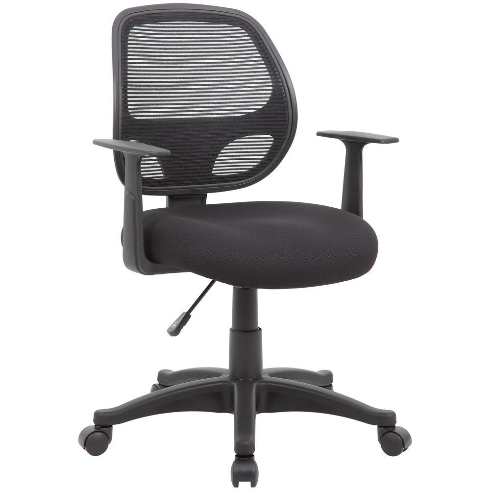 Task Chair: Mesh & Fabric, Adjustable Height, Black