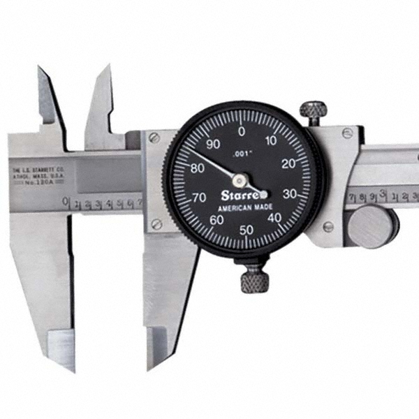 Starrett 0" to 6" Range, 0.001" Graduation, 0.1" per Revolution, Dial