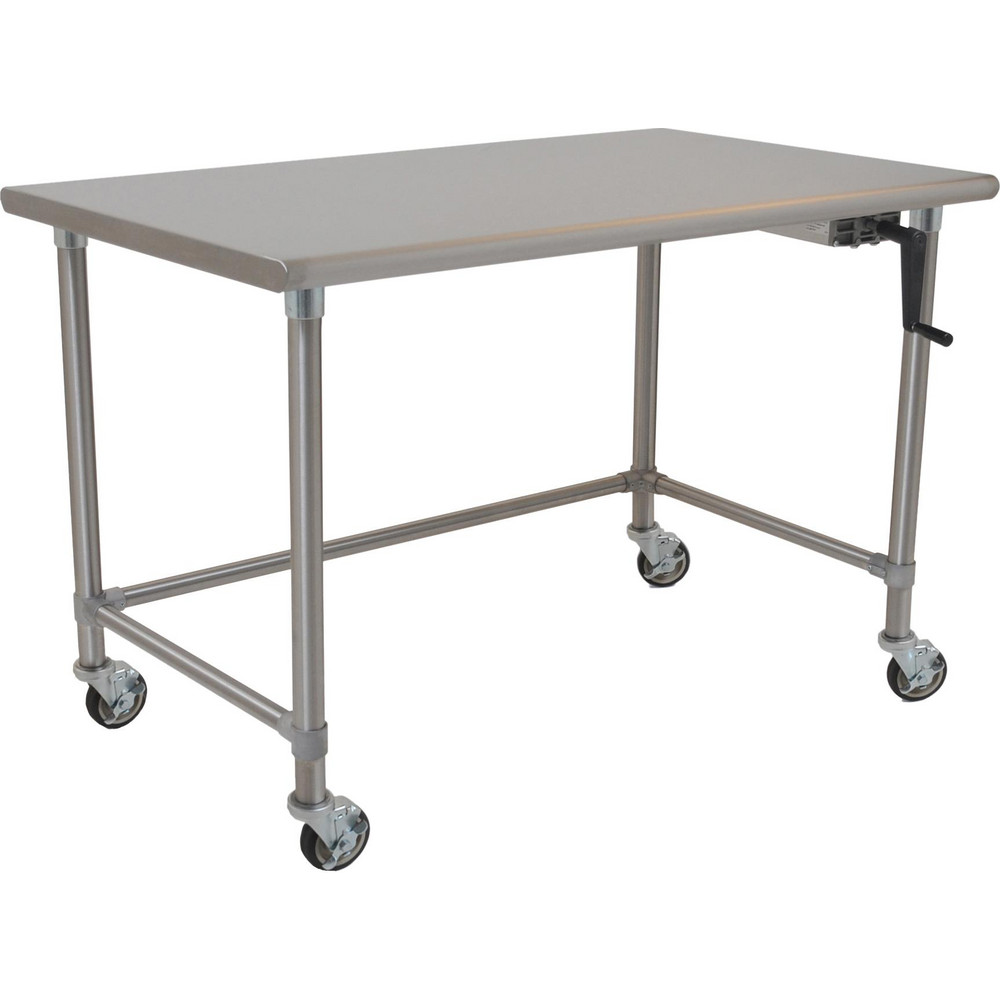 Instock Mobile Work Benches; Bench Type Crank Height Adjustable
