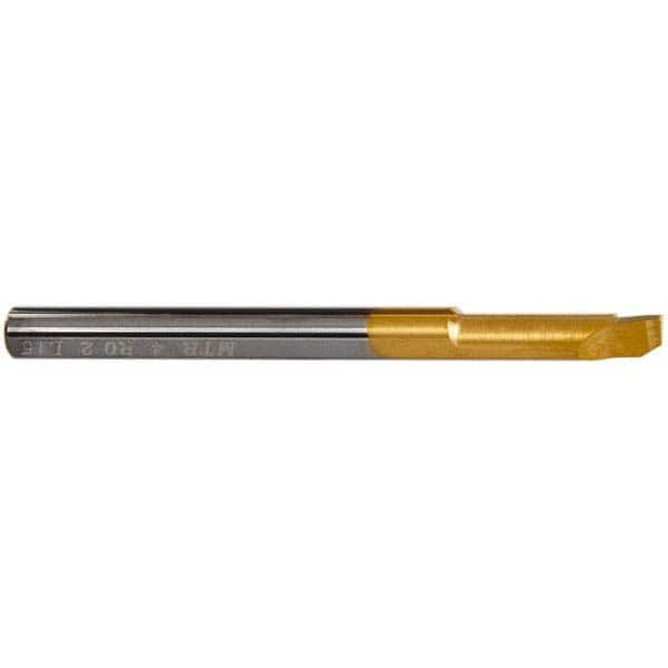 Carmex MTR4R0.2L15 Boring Bar: 0.16" Min Bore, 0.59" Max Depth, Right Hand Cut, Solid Carbide 