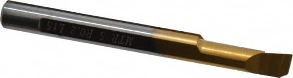 Carmex MTR5R0.2L15 Boring Bar: 0.2" Min Bore, 0.59" Max Depth, Right Hand Cut, Solid Carbide 