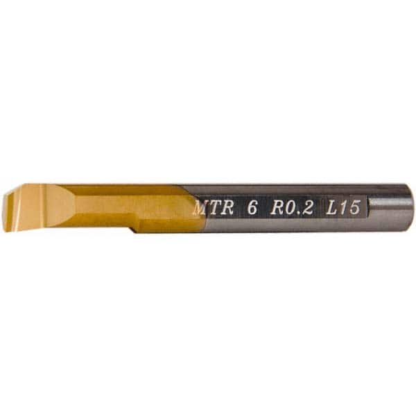 Carmex MTR6R0.2L15 Boring Bar: 0.24" Min Bore, 0.59" Max Depth, Right Hand Cut, Solid Carbide 