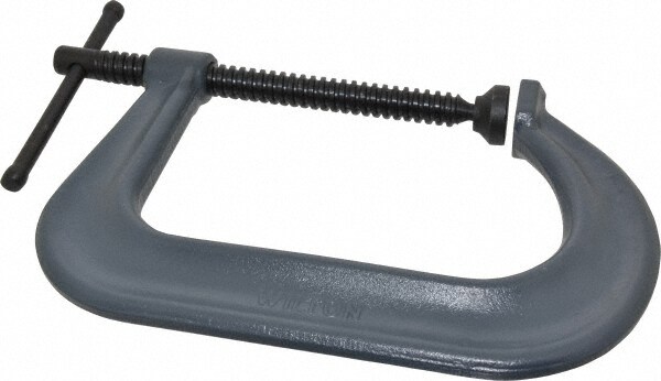 C-Clamp: 6" Max Opening, 5" Throat Depth, Forged Steel