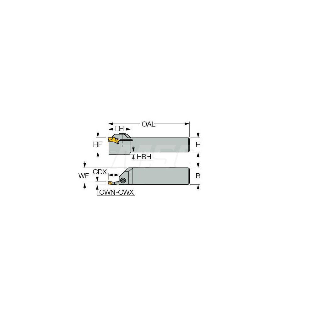 Iscar Indexable Grooving Toolholder TGDR 25.43M, External, Right