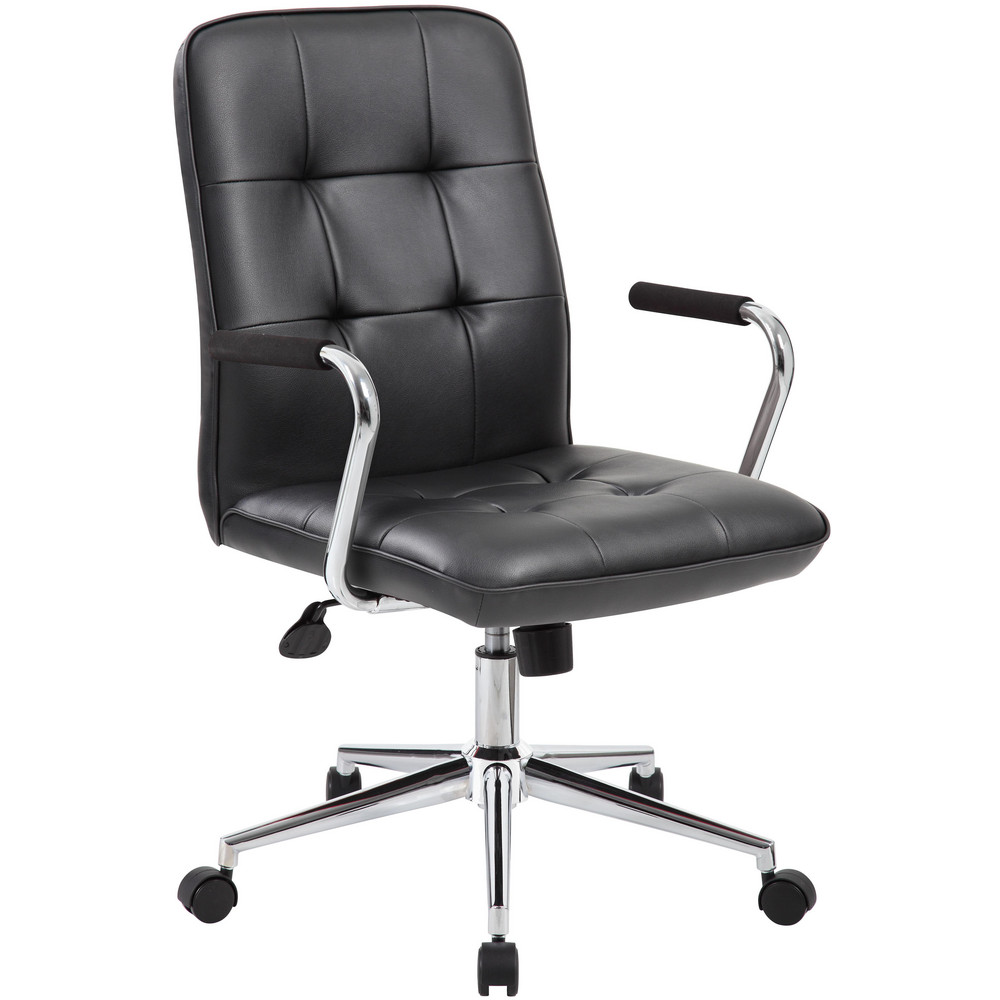 Boss Office Products Task Chair Vinyl, Adjustable Height, Black