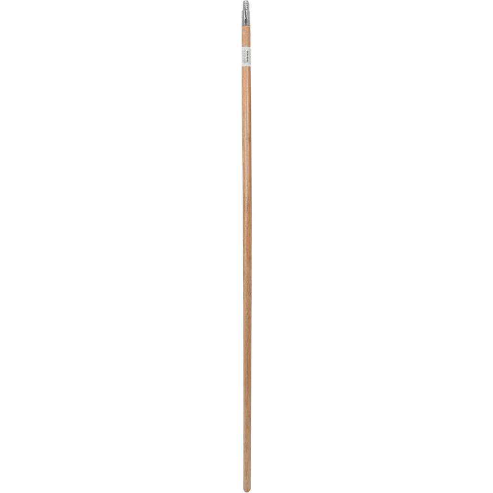 Broom/Squeegee Poles & Handles; Connection Type: Threaded ; Handle Diameter (Inch): 1-1/8 ; Telescoping: No ; Handle Material: Wood ; Color: Silver ; For Use With: Push Brooms