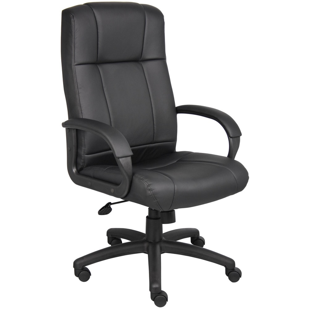 Task Chair: Vinyl, Adjustable Height, Black
