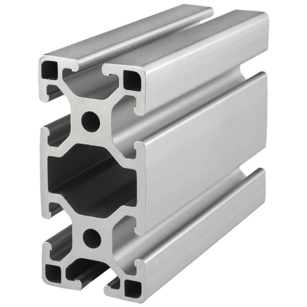 Framing; Frame Type: T-Slotted ; Duty Grade: Standard-Duty ; Material: Aluminum Alloy ; Slot Location: Quad ; Shape: Rectangle ; Finish: Clear Anodized