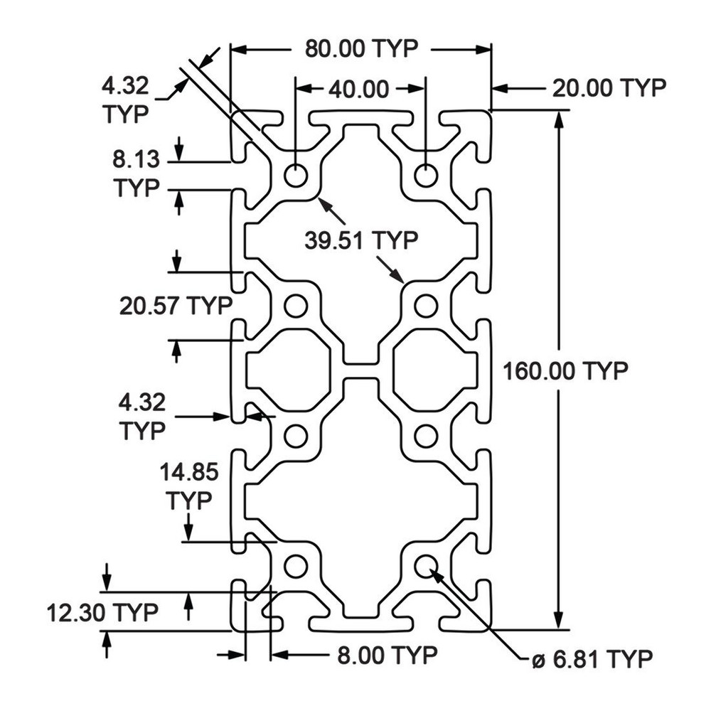 80/20 Inc. - T-Slot Framing: Frame Type: T-Slotted; Duty Grade: Heavy ...
