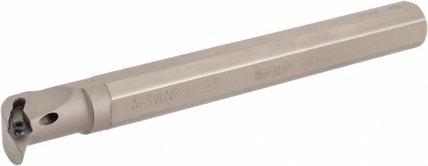 Indexable Boring Bar: A-SVUNR 12-2.5, 1.0400" Min Bore, Right Hand, -7 deg Lead