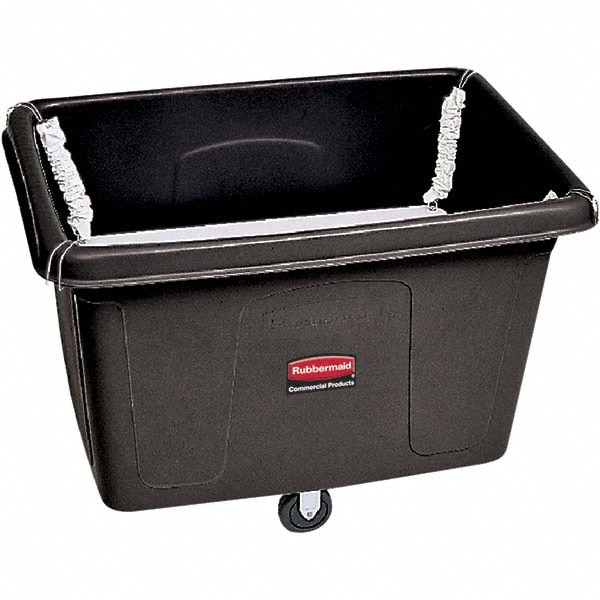 Rubbermaid FG461100BLA Polyethylene Basket Truck: 14 cu ft, 400 lb Capacity 