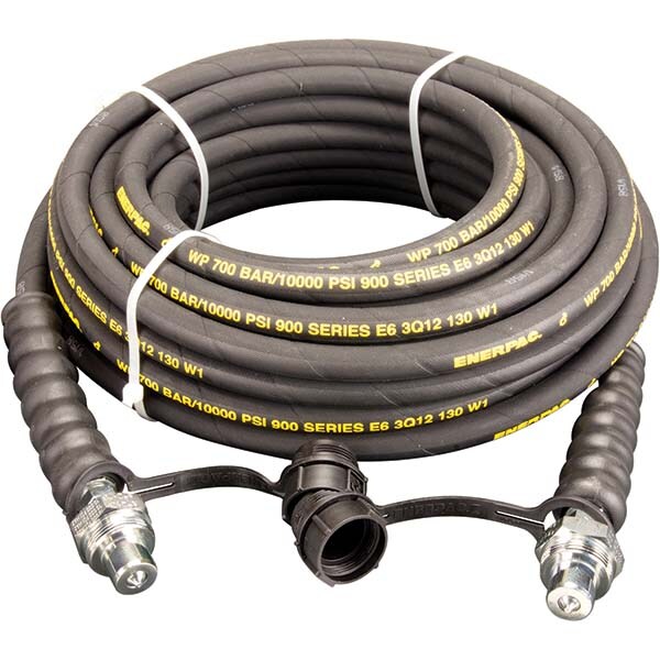 Hydraulic Pump Hose: 1/4" ID, 50' OAL, Rubber (Coated) & Steel (Wire Braid), 10,000 Max psi