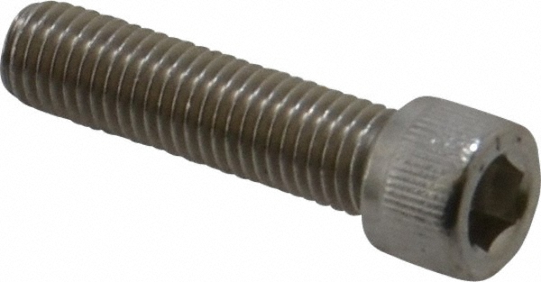 Value Collection 3TSCS94F100 Hex Head Cap Screw: 1/4-28 x 1", Grade 316 Stainless Steel, Uncoated Image