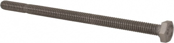 Value Collection R56000112 Hex Head Cap Screw: 1/4-20 x 4-1/2", Grade 316 Stainless Steel, Uncoated Image