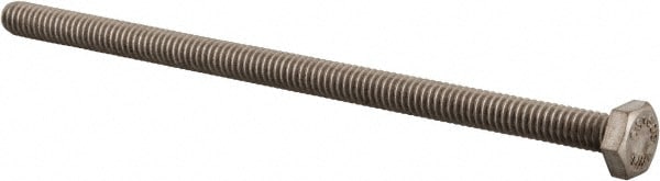 Value Collection R56000114 Hex Head Cap Screw: 1/4-20 x 5", Grade 316 Stainless Steel, Uncoated Image