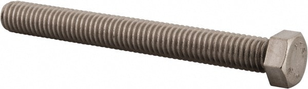 Value Collection R56000192 Hex Head Cap Screw: 7/16-14 x 4", Grade 316 Stainless Steel, Uncoated Image