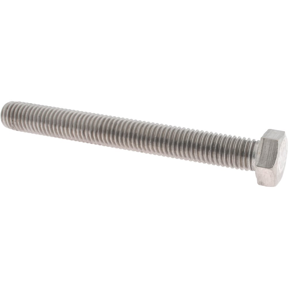 Hex Head Cap Screw: 5/8-11 x 5-1/2", Grade 316 Stainless Steel, Uncoated