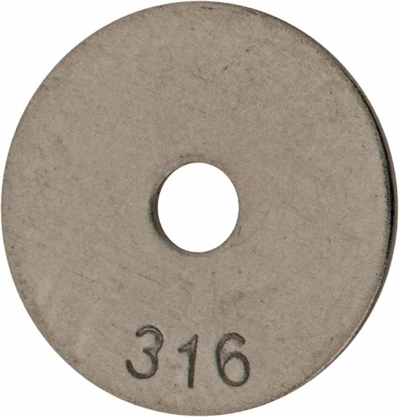 Value Collection MSC-60931193 10" Screw Fender Flat Washer: Grade 316 Stainless Steel, Plain Finish Image