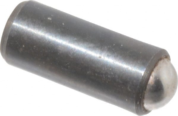 Steel Press Fit Ball Plunger: 0.188" Dia, 0.44" Long