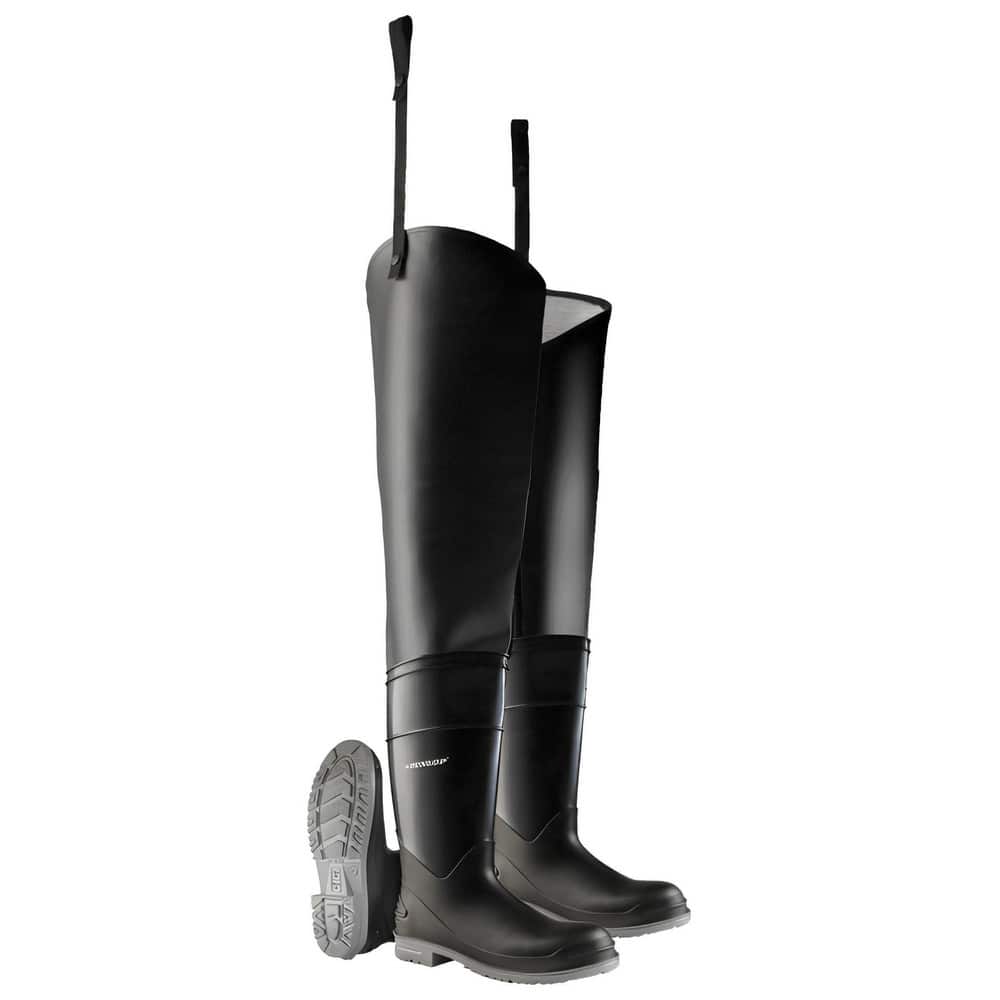 Dunlop Protective Footwear - Hip & Chest Wader: High-Leg Boot, Black, PVC,  Size 12