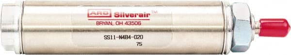 ARO/Ingersoll-Rand SS05-N4B4-004 Single Acting Rodless Air Cylinder: 1/2" Bore, 1/2" Stroke, 200 psi Max, 10-32 UNF Port, Nose Mount 