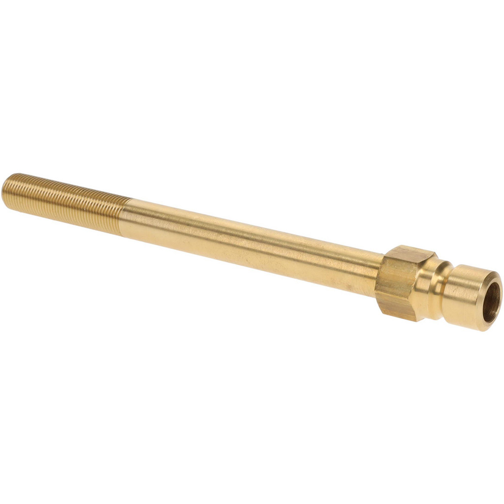 Parker Hydraulic Hose Male Pipe Thread Extended Nipple: 3/8" Hose Size, 1/8" Thread, 200 psi - Brass, NPTF, Threaded | Part #PN351-55