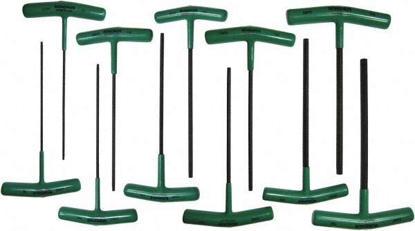 Torx Key Set: 11 Pc, T-Handle, T6 to T50