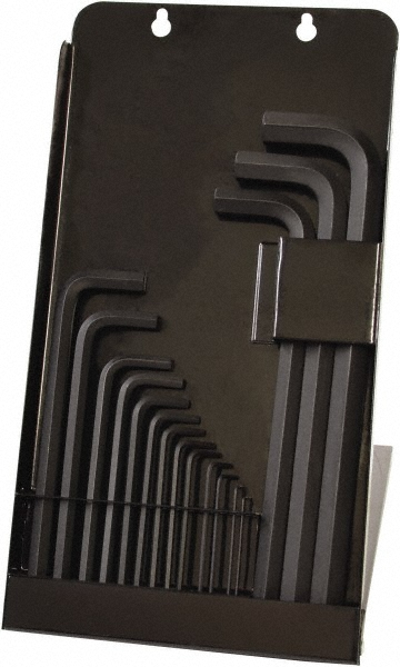 16 Piece L-Key Ball End Hex Key Set - Hex Range 0.05 to 5/8", Protanium High Torque Steel