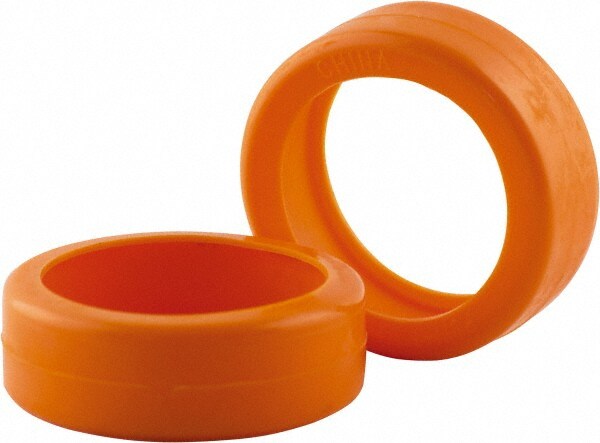 Conveyor Accessories; Type: Skate Wheel Cover ; Width (Inch): 13/16 ; Diameter (Decimal Inch): 2.23 ; Material: Plastic ; Outside Diameter (Inch): 2-1/4 ; Color: Orange