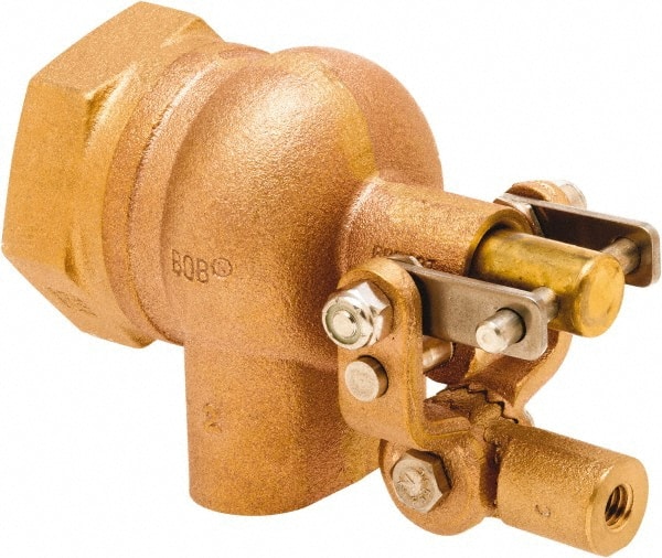Control Devices RF605T-1 1" Pipe, Brass, Angle Pattern-Single Seat, Mechanical Float Valve 