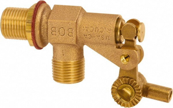 3/4" Pipe, Brass, Angle Pattern-Single Seat, Mechanical Float Valve