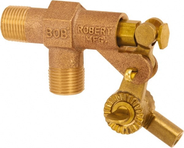 Control Devices R400-1/2 1/2" Pipe, Brass, Angle Pattern-Single Seat, Mechanical Float Valve 