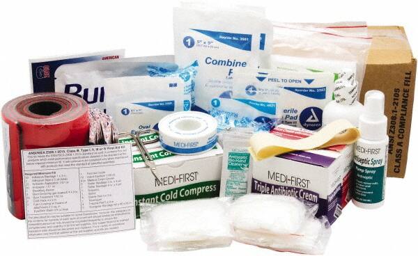 Refill for Industrial First Aid Kit: 175 Pc, for 75 People