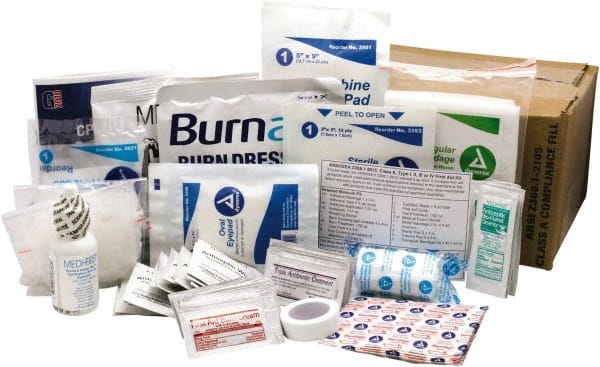 Refill for Industrial First Aid Kit: 62 Pc, for 25 People